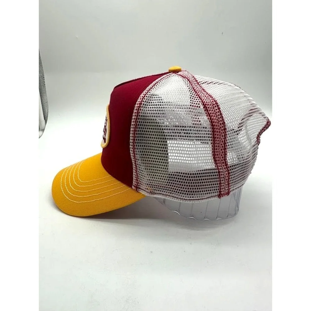 New Von Dutch Trucker Hat Burgundy Gold White Mesh Snapback Adjustable Cap USA